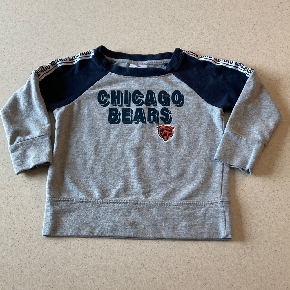 NFL Kids Gray and Navy Chicago Bears Sweatshirt Size XS 4/5